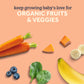Gerber Stage 2 Baby Food, Organic Fruit And Veggie Favorites Puree Pouches Variety Pack, No Added Sweetener, Baby Food Pouches,