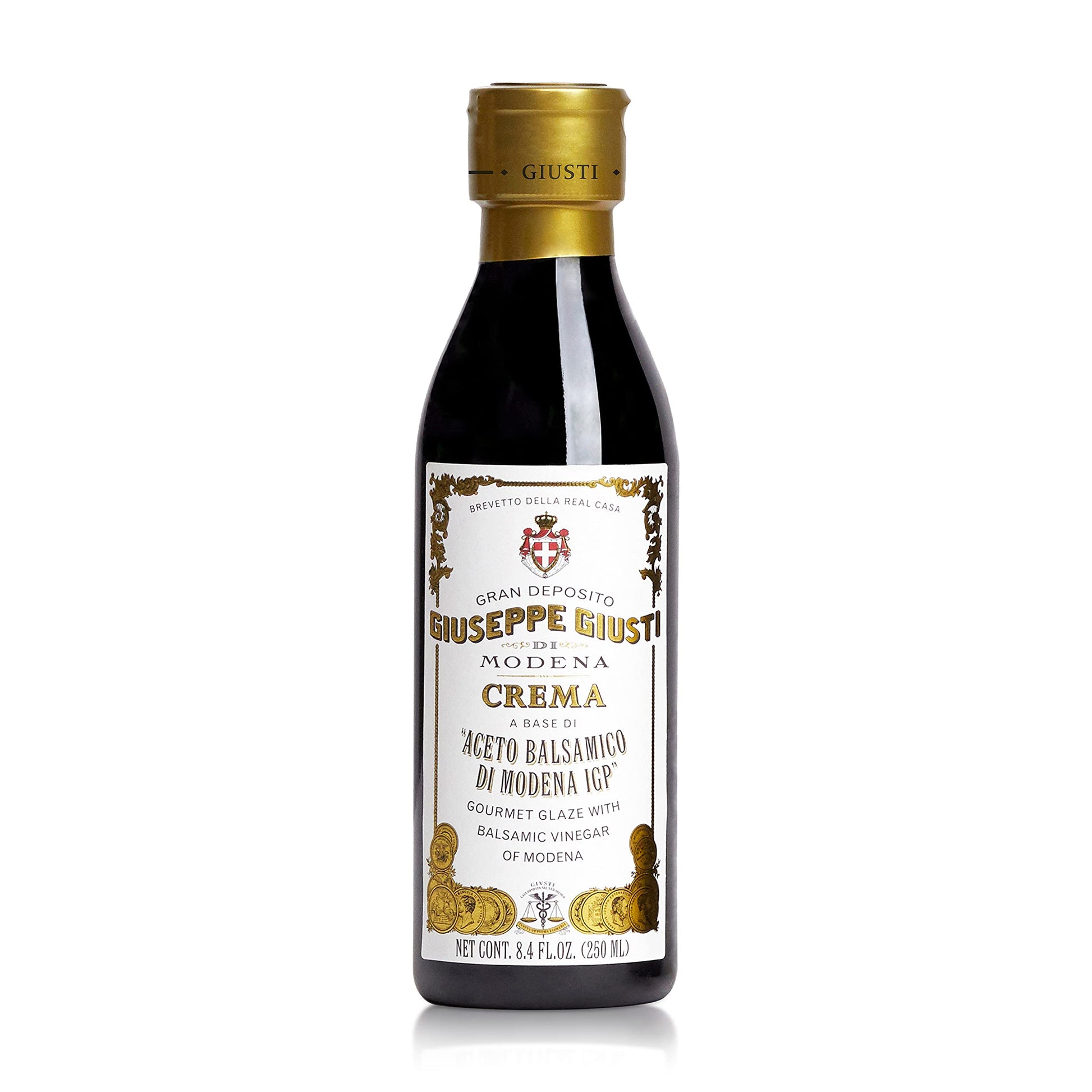 Giuseppe Giusti Italian Crema Balsamic Glaze Vinegar Reduction Of Modena Igp  Natural Flavored Balsamic Vinegar Glaze Made With Balsamic Vinegar Of Modena  Imported From Italy - 8.45 Fl Oz (250 Ml)