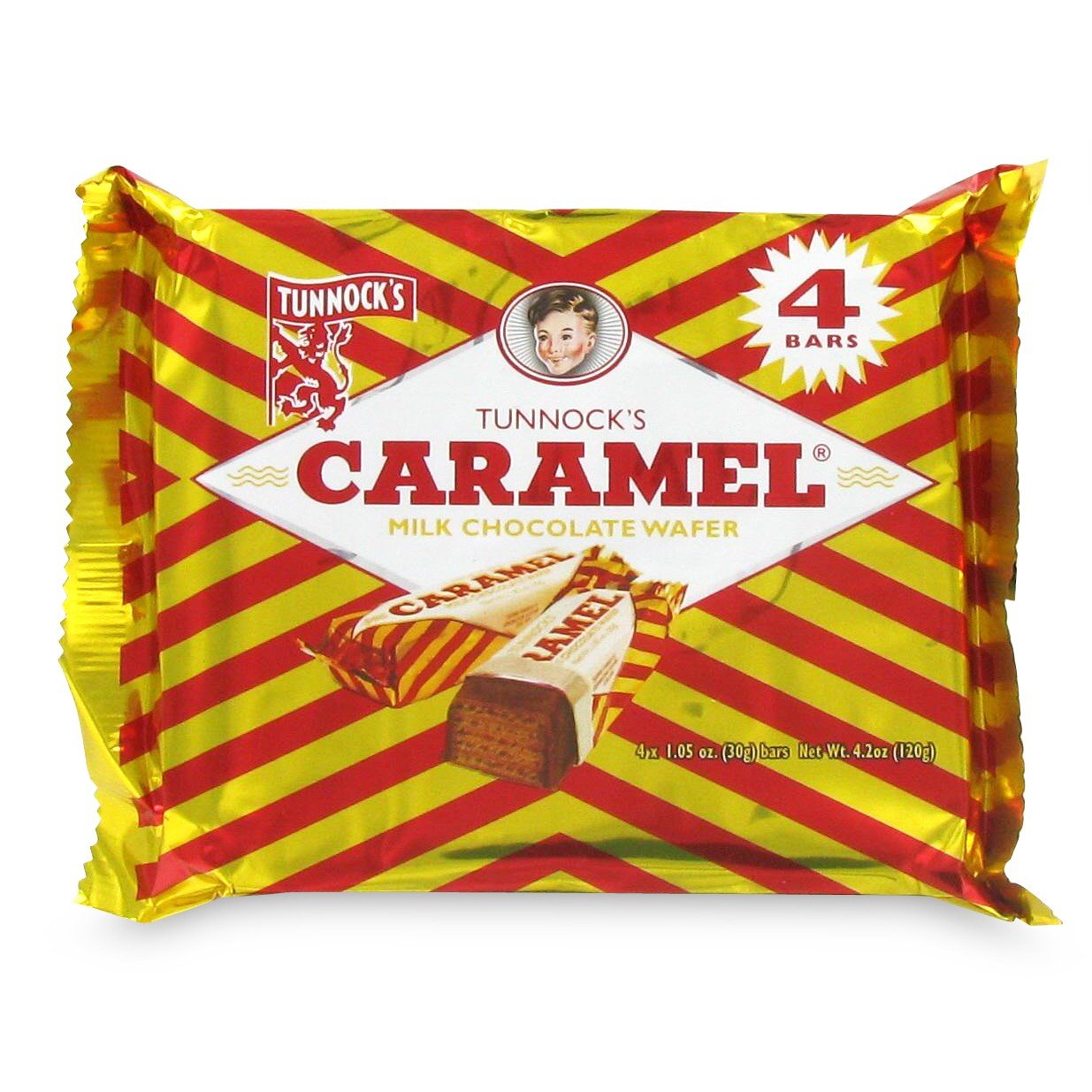Pack Of 3 Tunnocks Caramel Wafers (12 Bars Package)