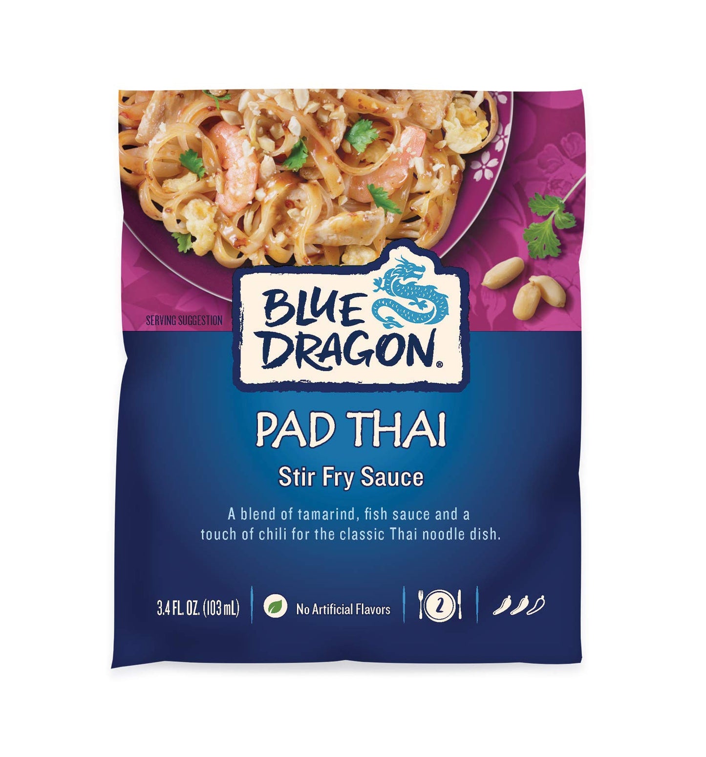 Blue Dragon, Sauce Stir Fry Pad Thai, 3.4 Oz, (Pack Of 12)