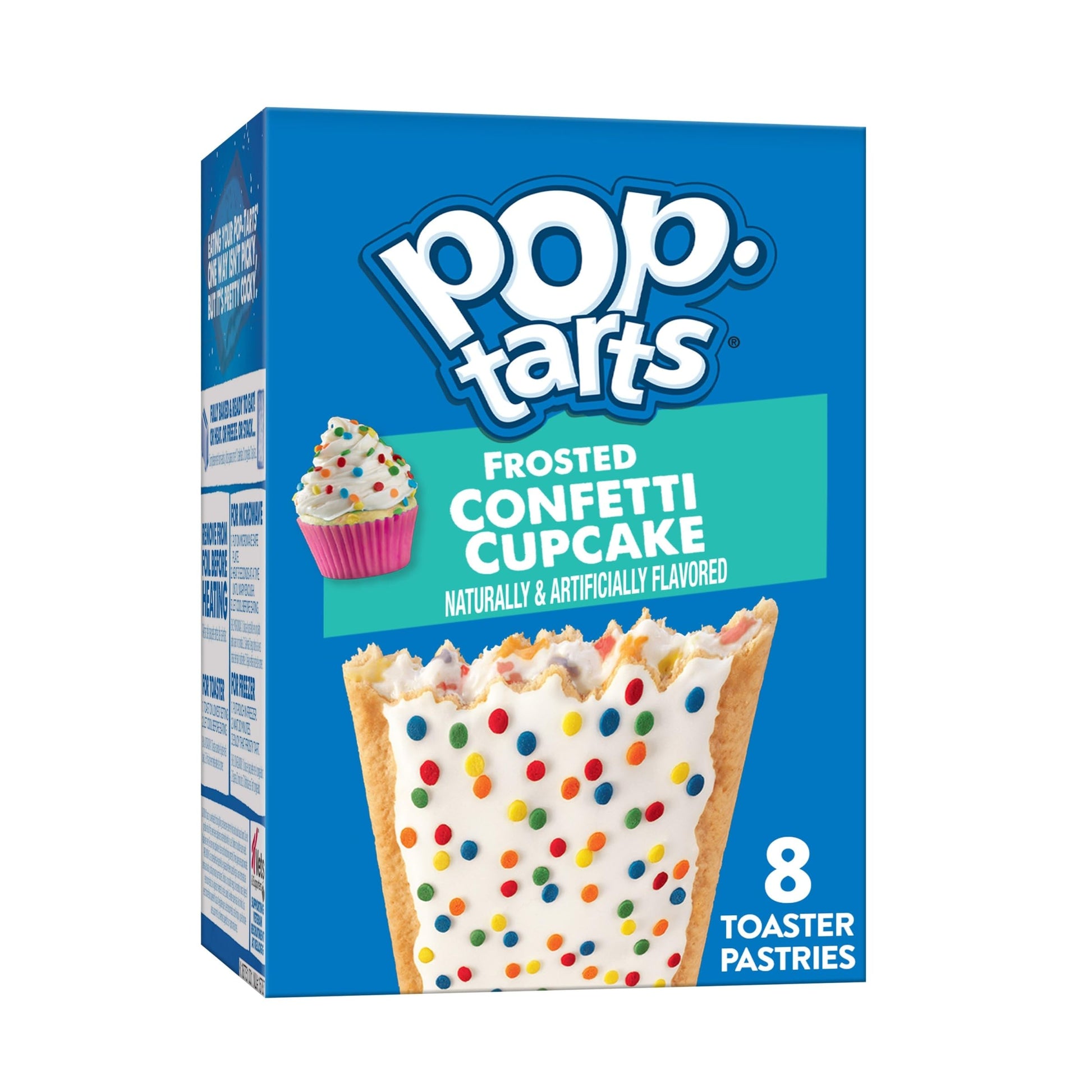 Pop-Tarts Toaster Pastries, Breakfast Foods, Kids Snacks, Frosted Confetti Cupcake (8 Pop-Tarts)