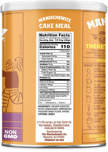 Manischewitz Cake Meal, Canister, Passover,16-Ounces (Pack Of4)