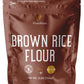 Puroraw Brown Rice Flour, 2Lb, Premium Brown Rice Flour Gluten Free, Rice Flour For Baking, Fine Brown Rice Flour Bulk, Superfine Rice Flour Tortillas,Natural, Non-Gmo, Batch Tested, 2 Pound