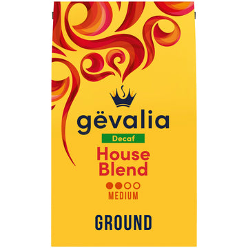 Gevalia House Blend Decaf Medium Roast Ground Coffee, 20 oz Bag