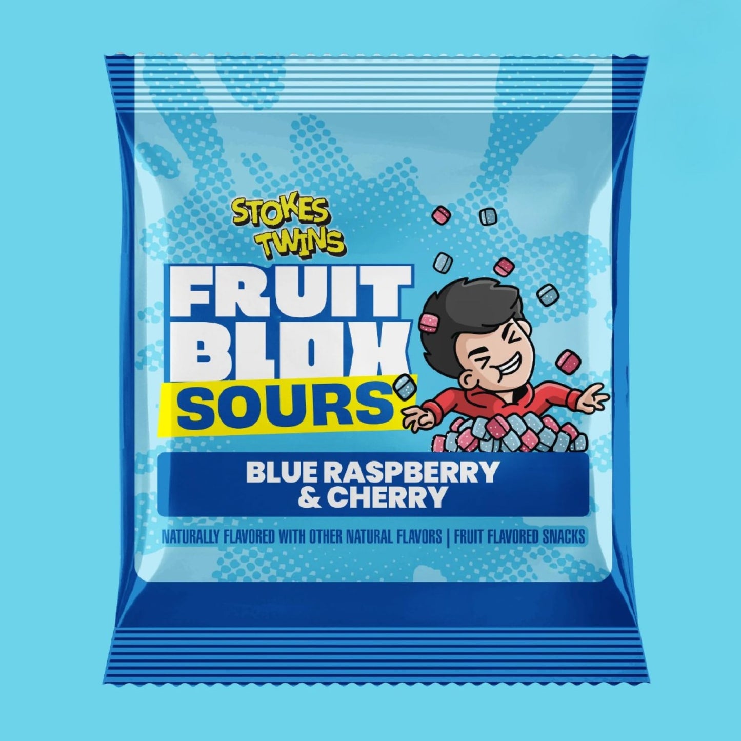 Generic Fruit Blox Sours Snacks, Blue Raspberry & Cherry, Non-GMO, 2 Boxes of 22 Pouches