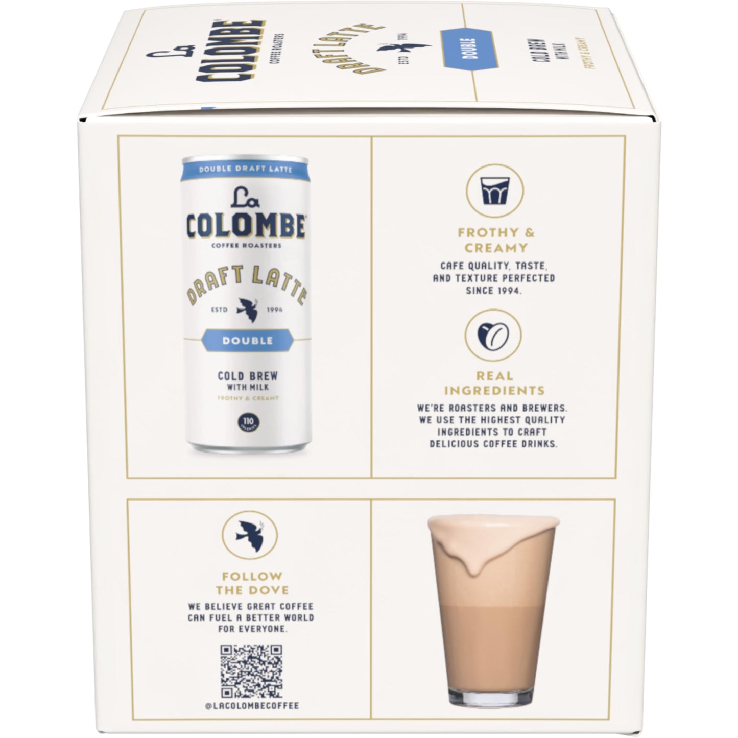 La Colombe Double Shot Draft Latte - 9 Fluid Ounce, 4 Count - Cold-Pressed Espresso And Frothed Milk - Made With Real Ingredient
