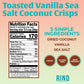 RIND Snacks | Coconut Crisps with Toasted Vanilla & Sea Salt | Dried Fruit Superfood | Snack Chips | Low Carbs | High Fiber | Ke