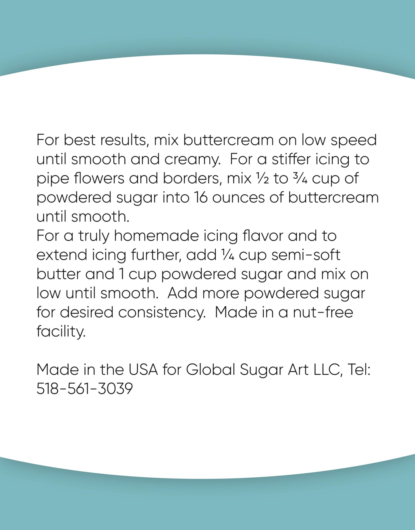 Global Sugar Art White Buttercream Frosting – Firm Icing for Cakes & Cupcakes, 3 LB Tub