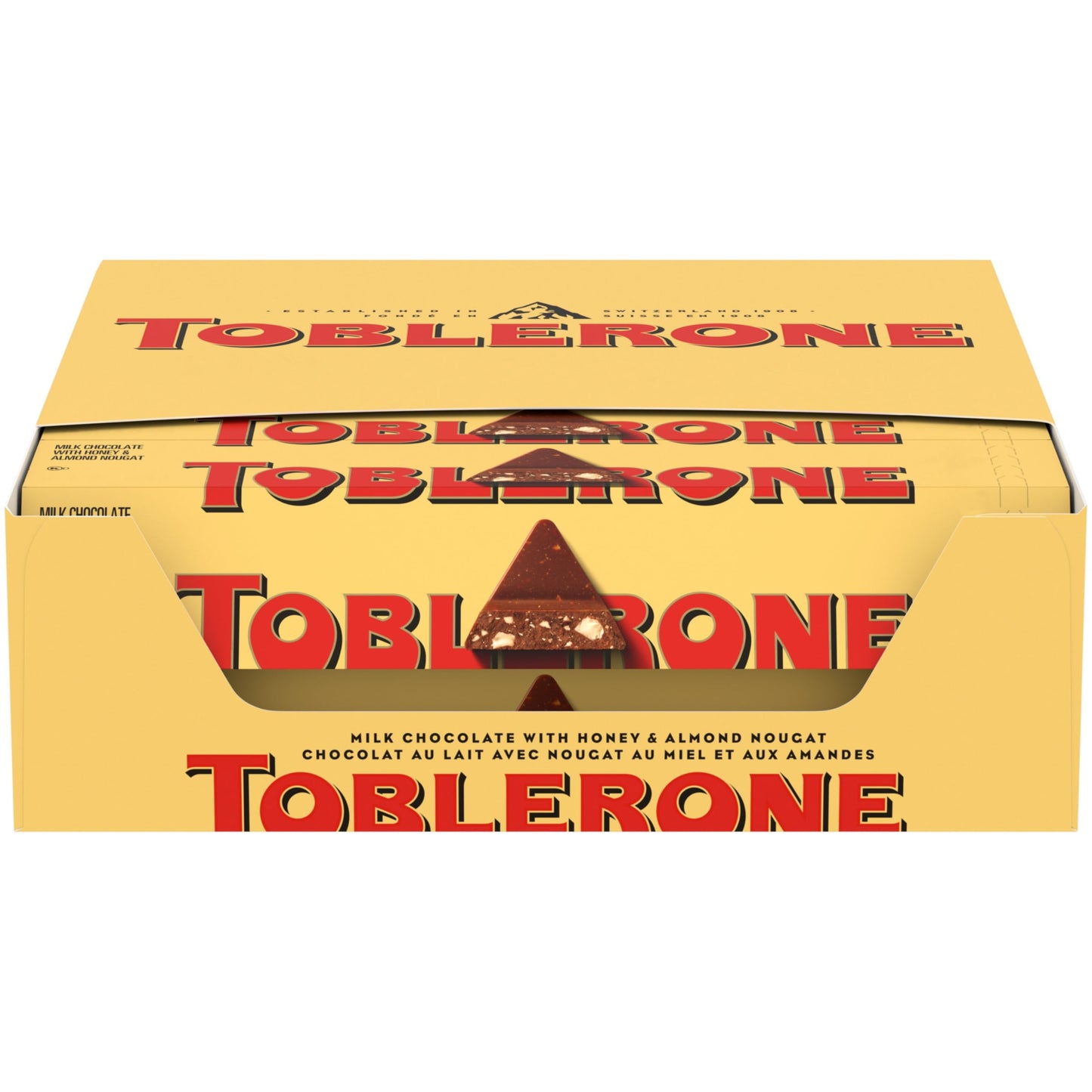 Toblerone Milk Chocolate Bar With Honey And Almond Nougat, 20 - 3.52 Oz Bars