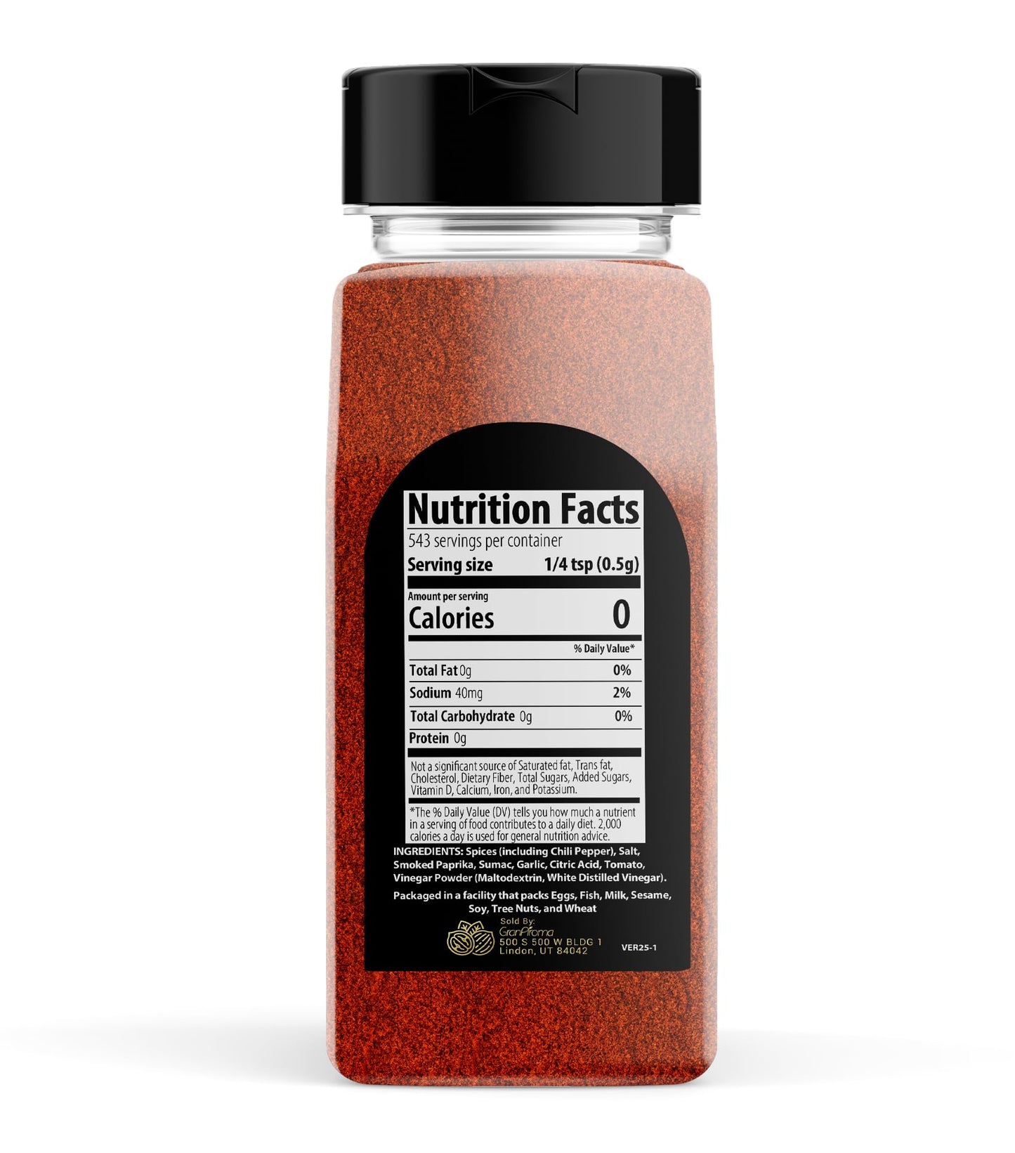 Granaroma Harissa Seasoning Blend, 9.6 Oz, North African Cuisine, Bold & Tangy, Dry Rubs & Roasted Meat