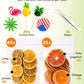 Fangkic Dehydrated Citrus Slices Set - 70+ Pieces, 6 Ounce - Lemon, Lime, Orange, G fruit, Includes 25 Paper Umbrellas and Tweezers