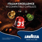 Lavazza Qualita Oro Nespresso compact pieces, 100% Arabica, Intensity 8, Light Roast, 100 Count (10 Packs of 10)