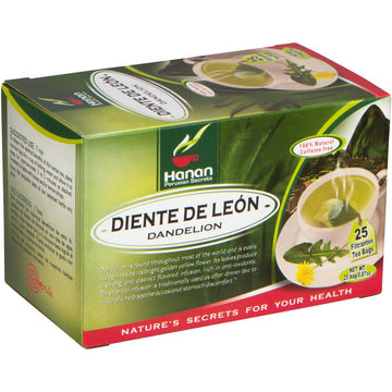 Hanan Dandelion Tea (Diente De Le  N) - 25 Tea Bags Of All-Natural Dandelion Leaves And Root From Peru, Detox Tea For Digestive