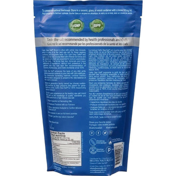 Selina Naturally Celtic Salt Light Grey Coarse, 8 Ounce Bag - Vital Mineral Blend for Cooking and Seasoning