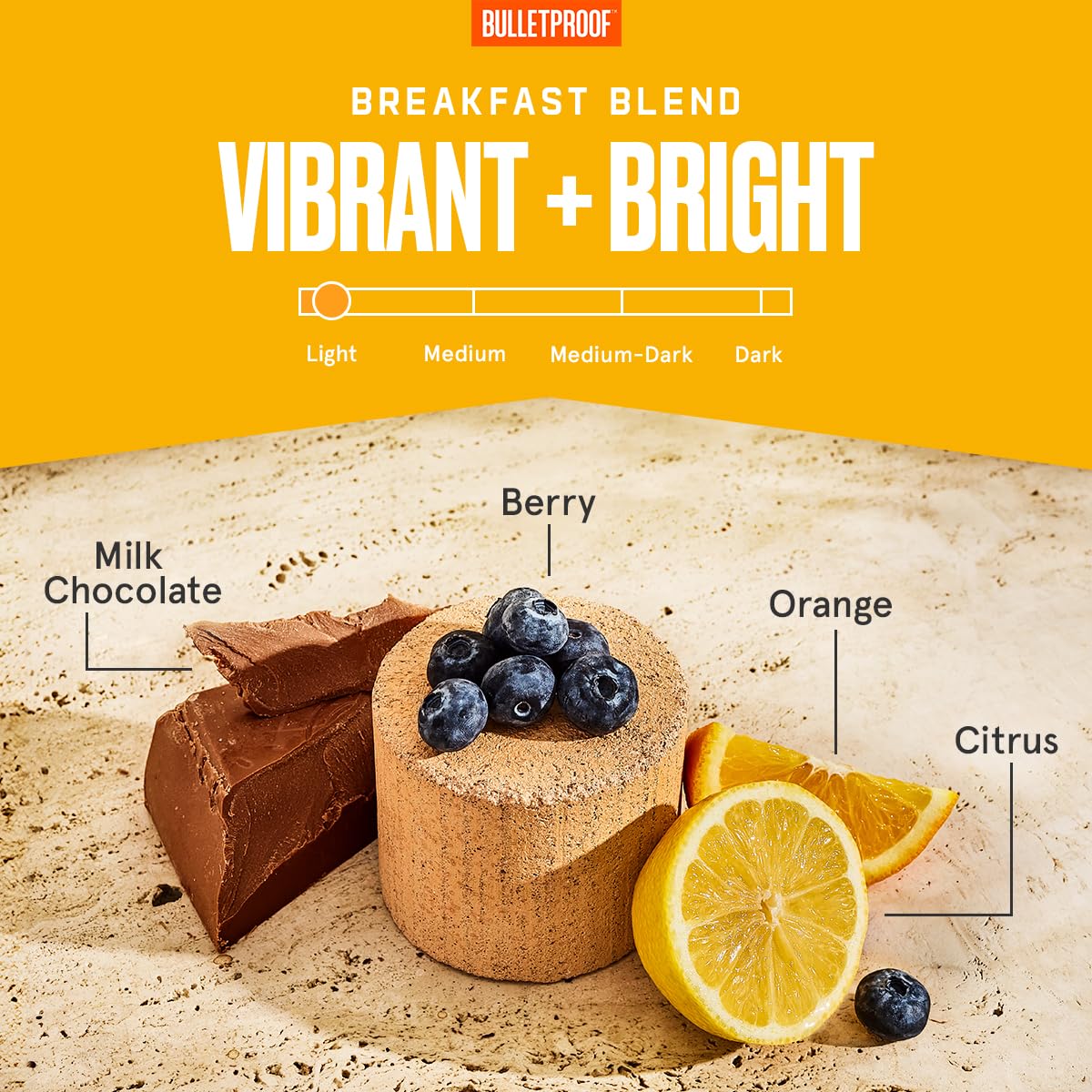 Bulletproof Breakfast Blend Light Roast Ground Coffee, 12 Ounces, 100% Arabica Coffee Sourced From Guatemala, Colombia & El Salv