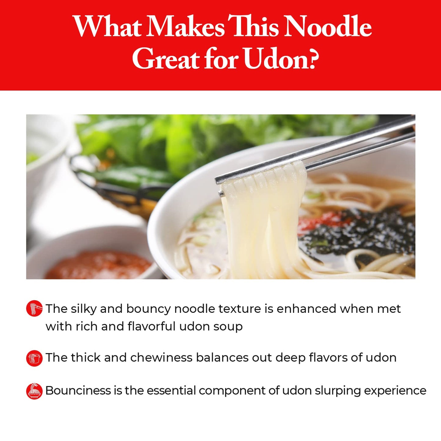 Wang Silky And Bouncy Udon Noodle, Korean Noodle, Simple And Slurpable, 48 Oz