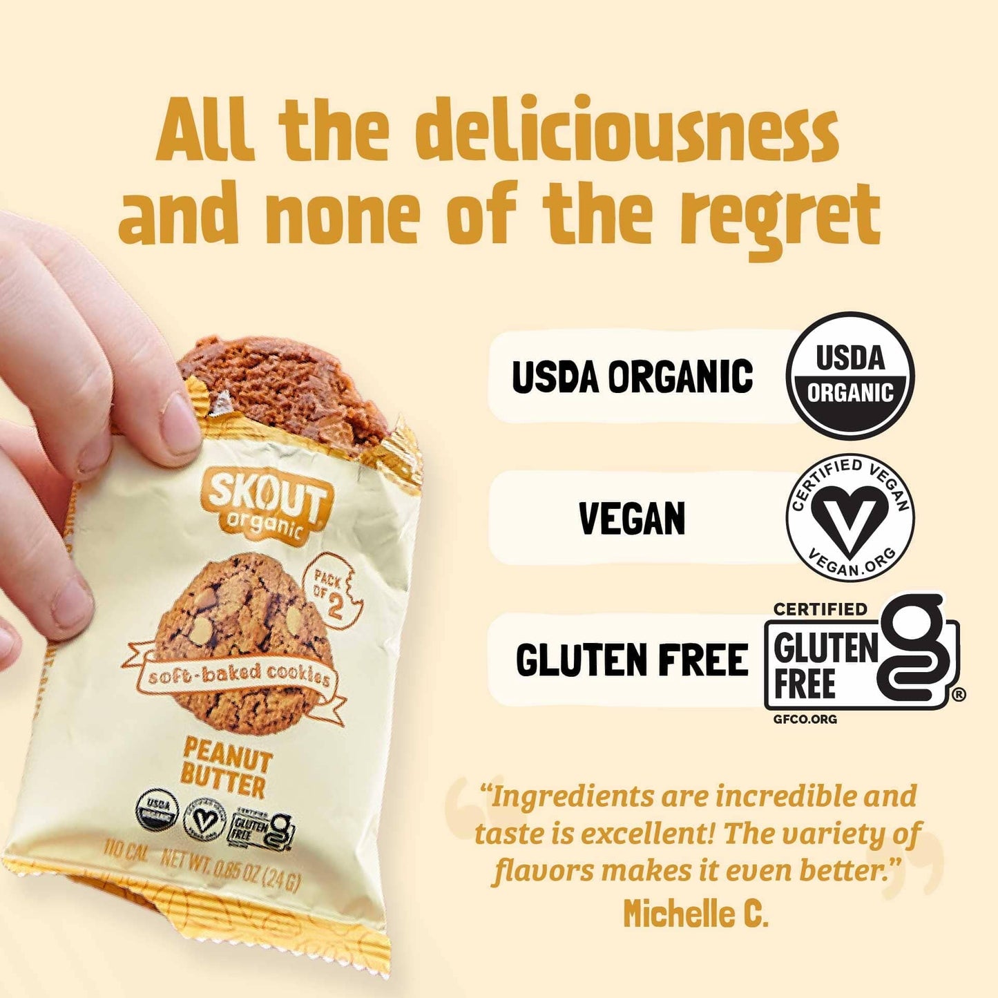 Skout Organic Soft Baked Cookie Variety Pack (3 Pack) | Soft Baked Cookies | Plant-Based | Vegan | Gluten, Dairy, & Soy Free (3