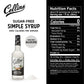 Collins Sugar Free Simple Syrup, Low Carb Cocktail Sweetener, 32 Fl Oz, Allulose Coffee Syrup