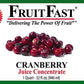 FruitFast Cranberry Juice Concentrate - Unsweetened, 50 Brix, 32 Fl Oz, 100% Pure Cranberry, No Additives or Fillers