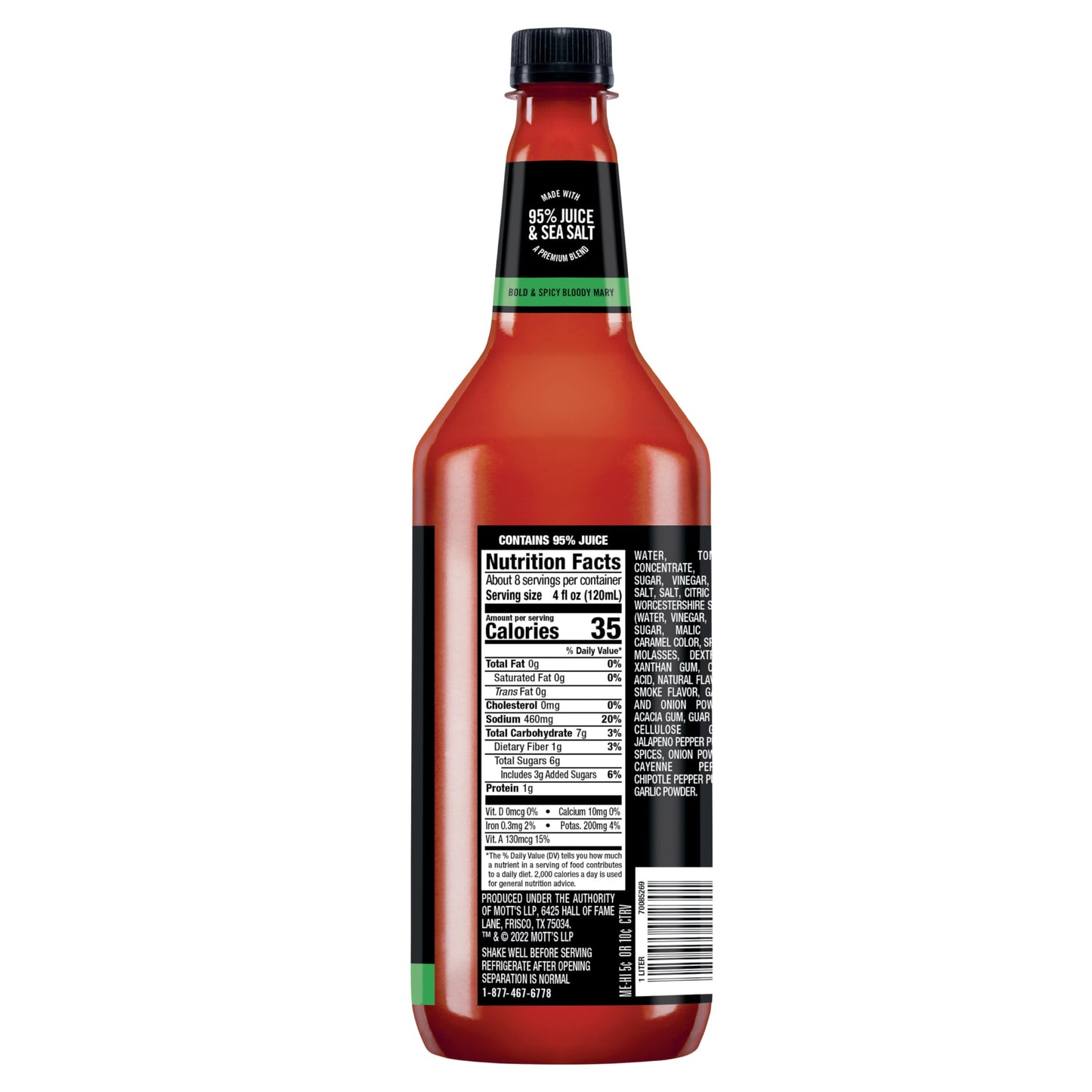 Mr & Mrs T Bold & Spicy Bloody Mary Mix, 1 L (Pack of 6), 33.8 Fl Oz, Spicy Bloody Mary Flavor