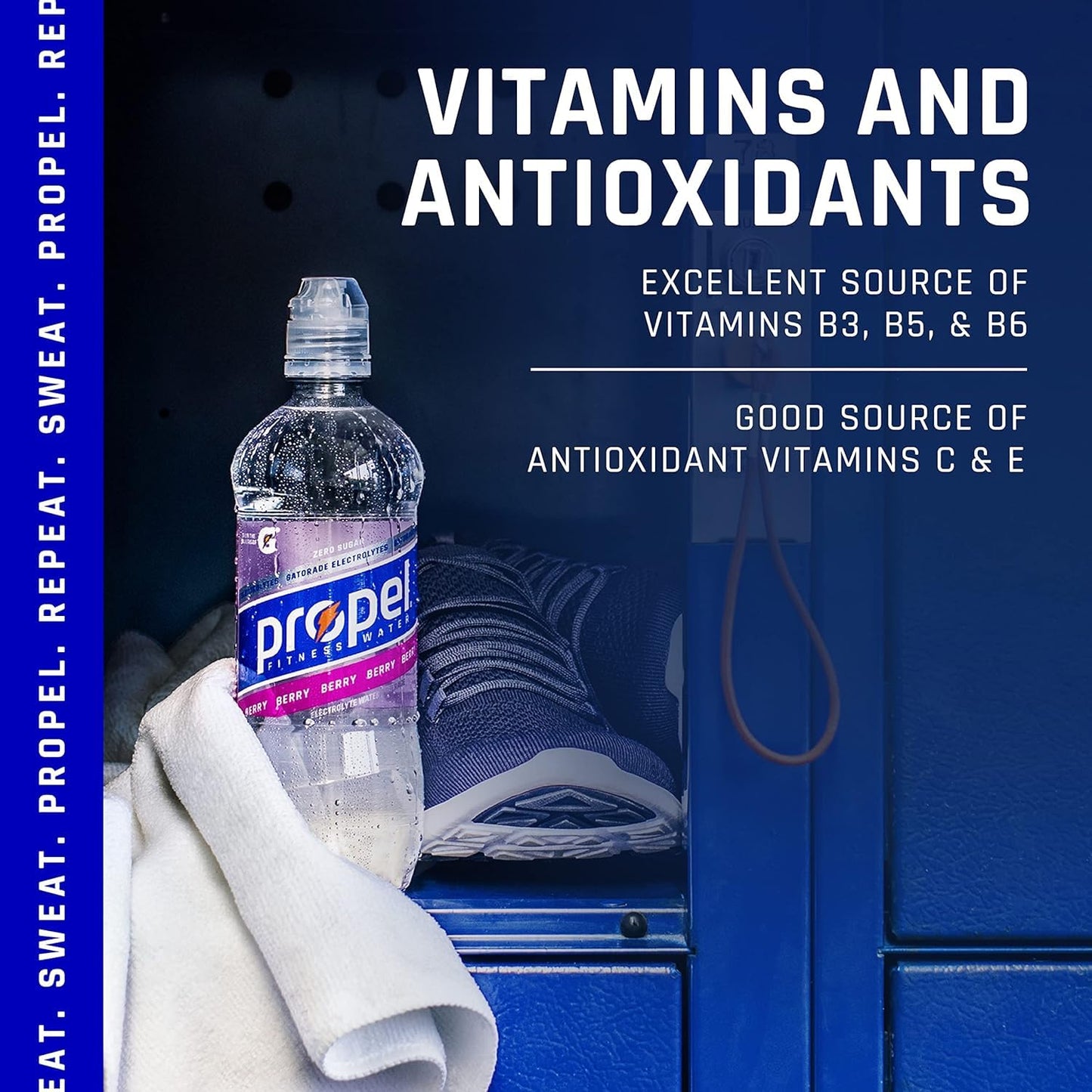 Propel Peach Zero Calorie Sports Drinking Water with Electrolytes & Vitamins C&E, 16.9 Fl Oz (Pack of 12)