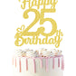 25 Birthday Cake Toppers-Gold Glitter, 25Th Cake Topper For Men,25 Cake Topper For Women, 25Th Birthday Decorations,25Th Birthda