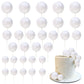 Rssta i Mini Balloon Cake Topper - 30 PCS Faux Pearl Foam Balls - White - Model XM237-white - Ideal for Baby Shower, Wedding, Birthday Decor