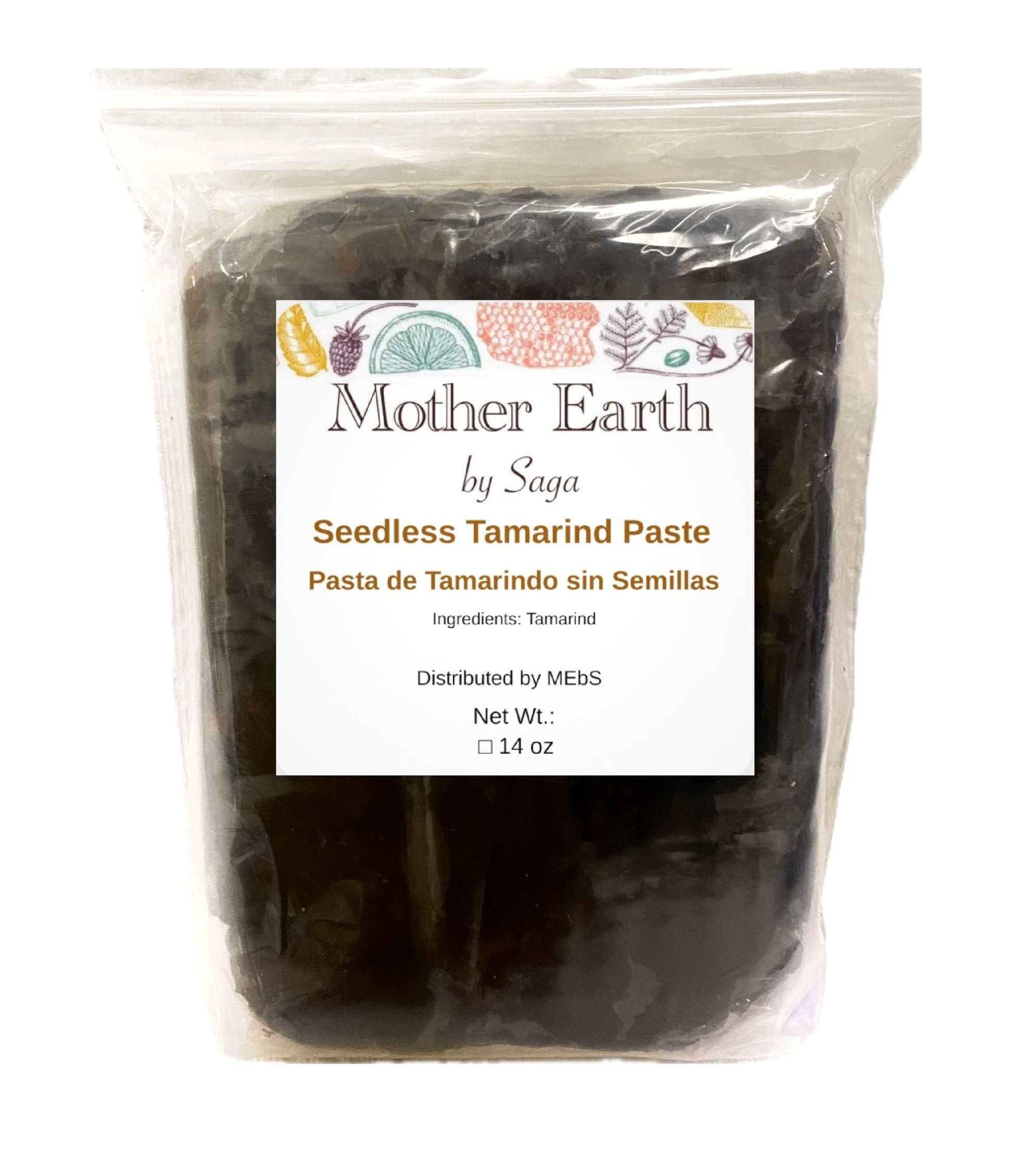 Seedless Wet Tamarind Paste Tamarindo - All Natural No Added Sugar - (14 oz)