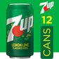 7UP Soda Soft Drink, 12 Fl Oz, Pack of 24, Yellow, Model 621124
