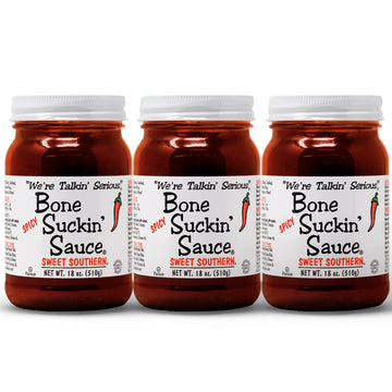Bone Suckin Sauce BBQ Sauce, Sweet Southern Spicy, Gluten-Free, Non-GMO, Kosher, 18 Ounce (Pack of 3)