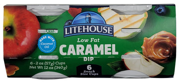 Litehouse Low Fat Caramel Dip - Individual Caramel Dip For Apples, Caramel Dipping Cups, Caramel Snack Dip, Gluten-Free, Vegetar