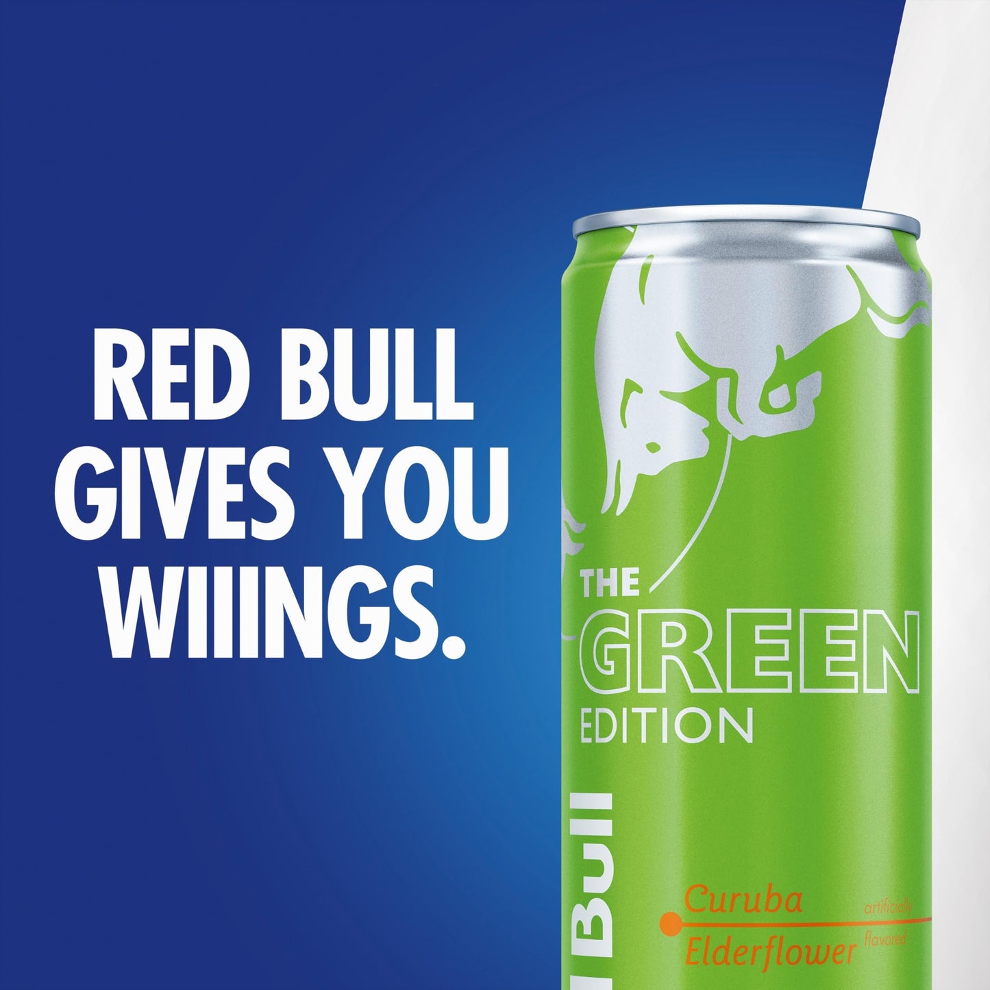 Red Bull Green Edition Energy Drink, Curuba Elderflower, 12 Fl Oz, Pack of 24 Cans, 114mg Caffeine, Model RB242811