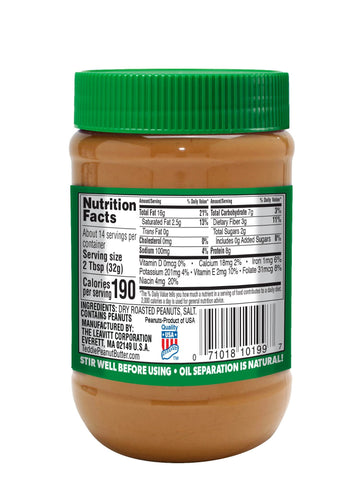 Teddie All Natural Peanut Butter, Super Chunky, Gluten Free & Vegan, 16 Ounce (Pack of 4)