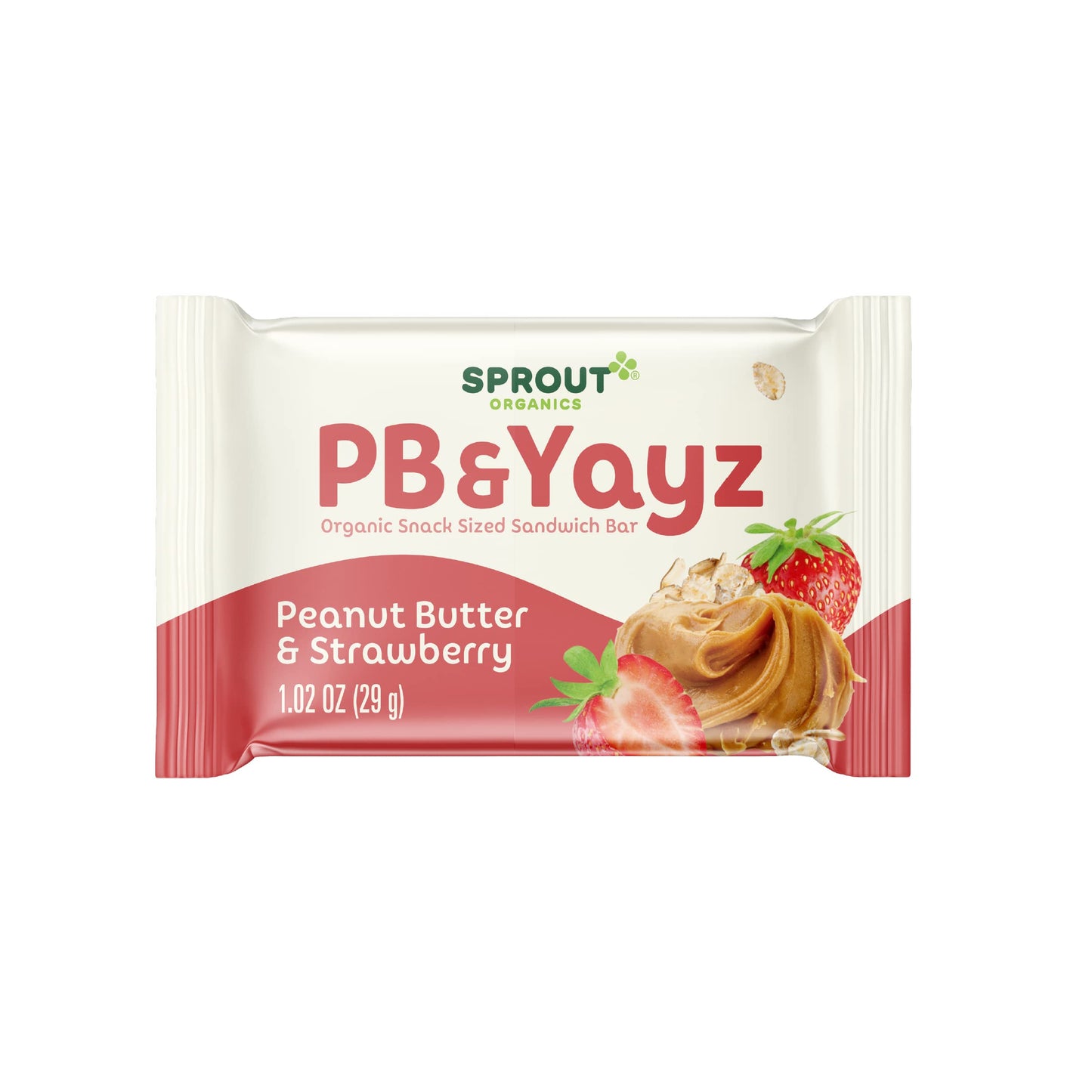 Sprout Organics, Pb & Yayz Toddler Snack Bars, Peanut Butter & Strawberry, 5 Individual Bars 1.02 Oz Each (6-Boxes)