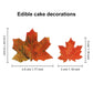 SUSSURRO Edible Gold Leaf Cupcake Toppers - 100 Pieces Maple Leaf Decoration for Parties, Includes Plastic Box