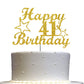 41 Birthday Cake Topper Gold Glitter, Party Decoration Ideas, Premium Quality, Sturdy Doubled Sided Glitter, Acrylic Stick. Made