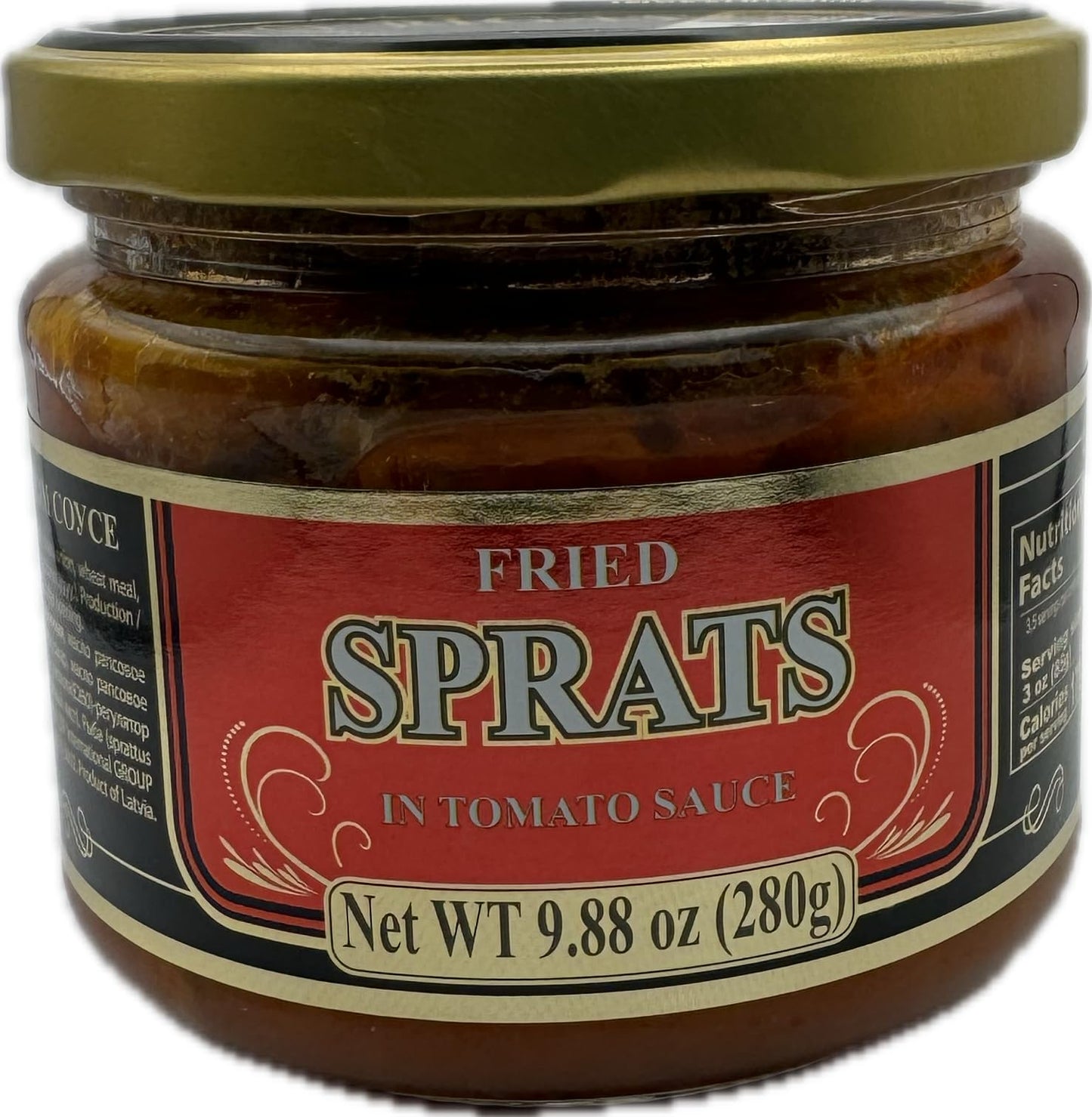 RIGA GOLD Fried Sprats in Tomato Sauce, 280g Jar, Pack of 6