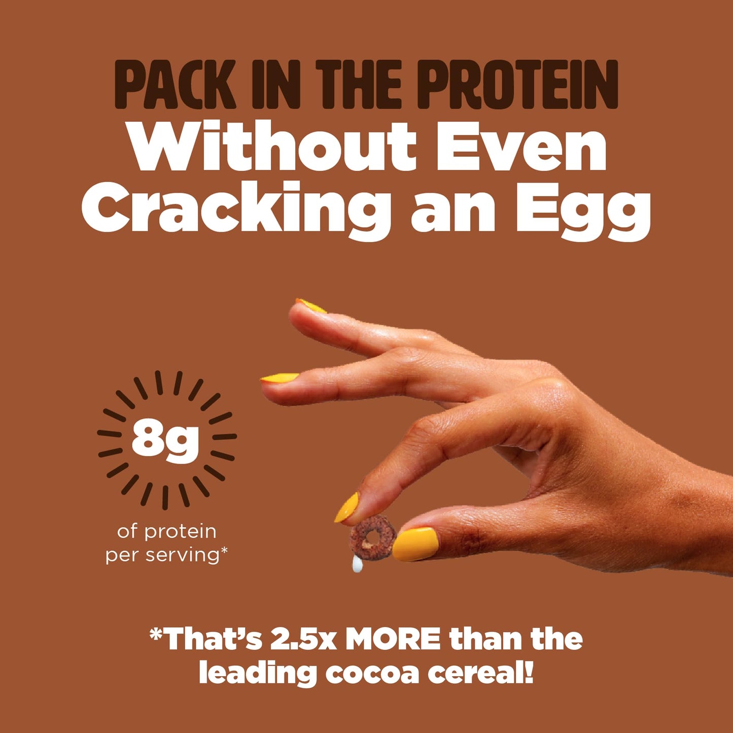 Plant-Based and Vegan Breakfast Cereal by Three Wishes - Cocoa, 6 Pack - More Protein and Less Sugar Snack - Gluten-Free, Grain-
