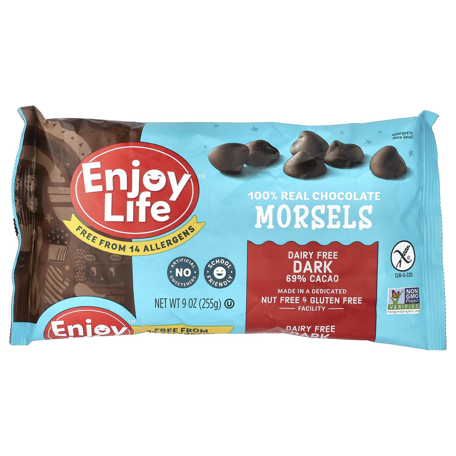 Enjoy Life Morsels Dark Chocolate, 9 Oz, Pack of 5