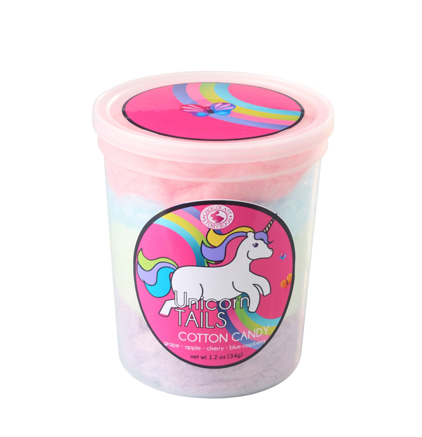 Unicorn Tail Gourmet Flavored Cotton Candy - Unique Idea for Holidays, Birthdays, Gag Gifts, Party Favors