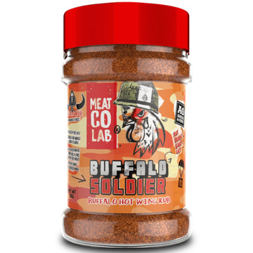 Angus & Oink | Buffalo Soldier Rub | Ultimate Spice Blend for Buffalo Wings | Unleash the Heat | Perfect for Grilling & Frying |