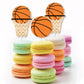 Big Dot of Happiness Nothin but Net - Basketball - Dessert Cupcake Toppers - Baby Shower or Birthday Party Clear Treat Picks -