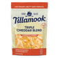 Tillamook Triple Cheddar Blend Cheese, Farmstyle Shredded, RBST Free, Halal, Vegan, 8 Ounces (Pack of 12)