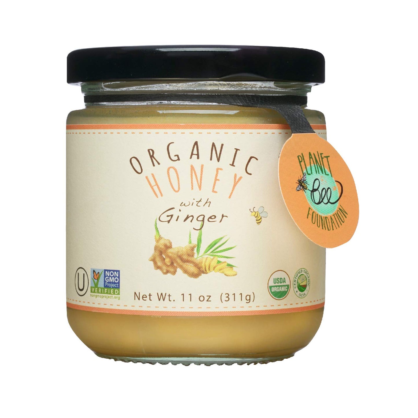 Greenbow Organic Honey With Ginger - 100% Usda Certified Organic, Non-Gmo, Gluten Free Organic Ginger Honey - Whole Food Organic