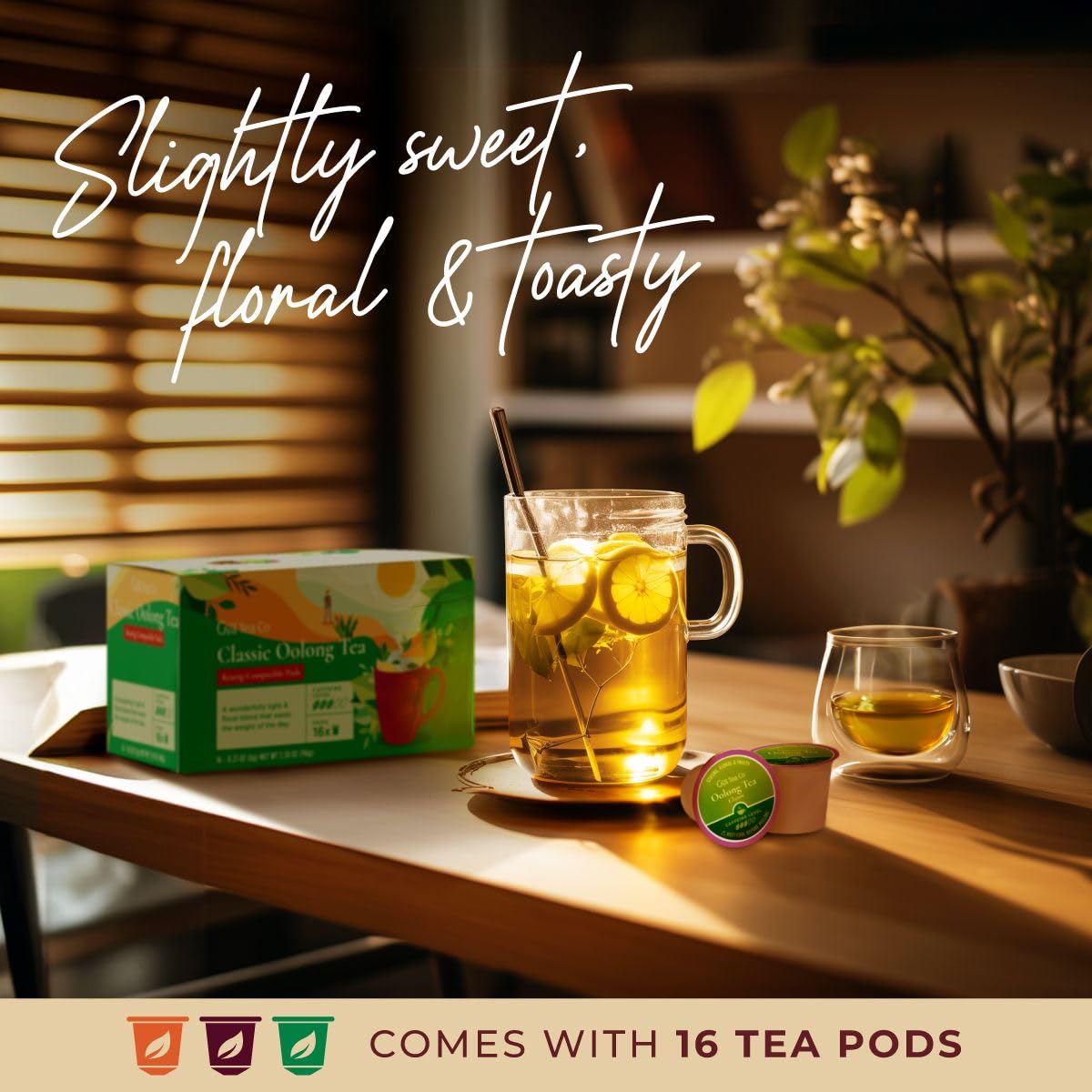 Gya Tea Co Classic Oolong Tea K Cups For Keurig - Mildly Caffeinated Smooth Tea K Cups - Start The Day With Tea Pods For Keurig