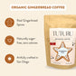 TUTURU Botanical Coffee Gingerbread Ground Coffee, Medium Roast, 8 oz, Flavored with Real Gingerbread Spices, Low-Acid for Drip or Cold Brew