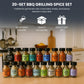 Kiri & Sons BBQ Gourmet Grilling Spice Set - 20 Flavors in Glass Bottles, Perfect Father's Day Gift, 30 Ounce Seasonings