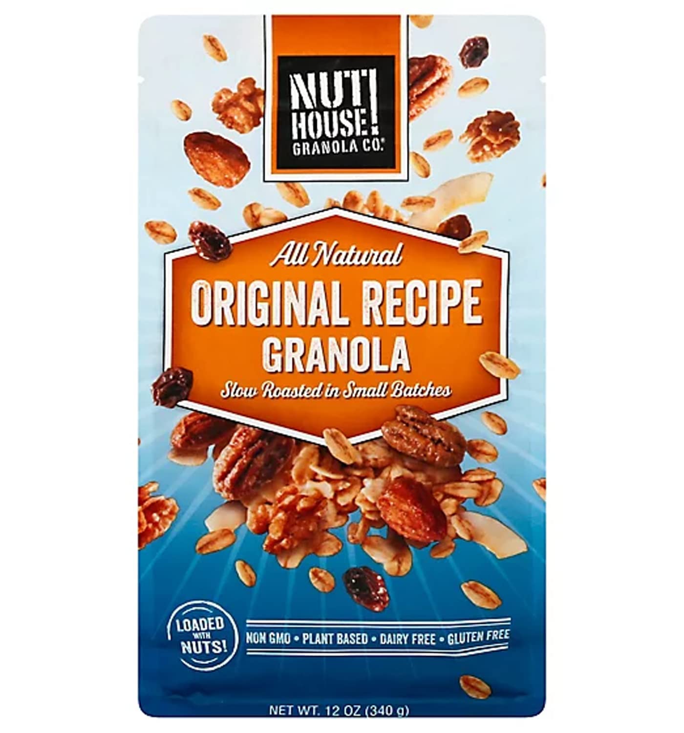 NutHouse! Granola Premium Original Recipe Granola, Gluten-Free, Non-GMO, Vegan, 12 oz. Bag (6-Pack)