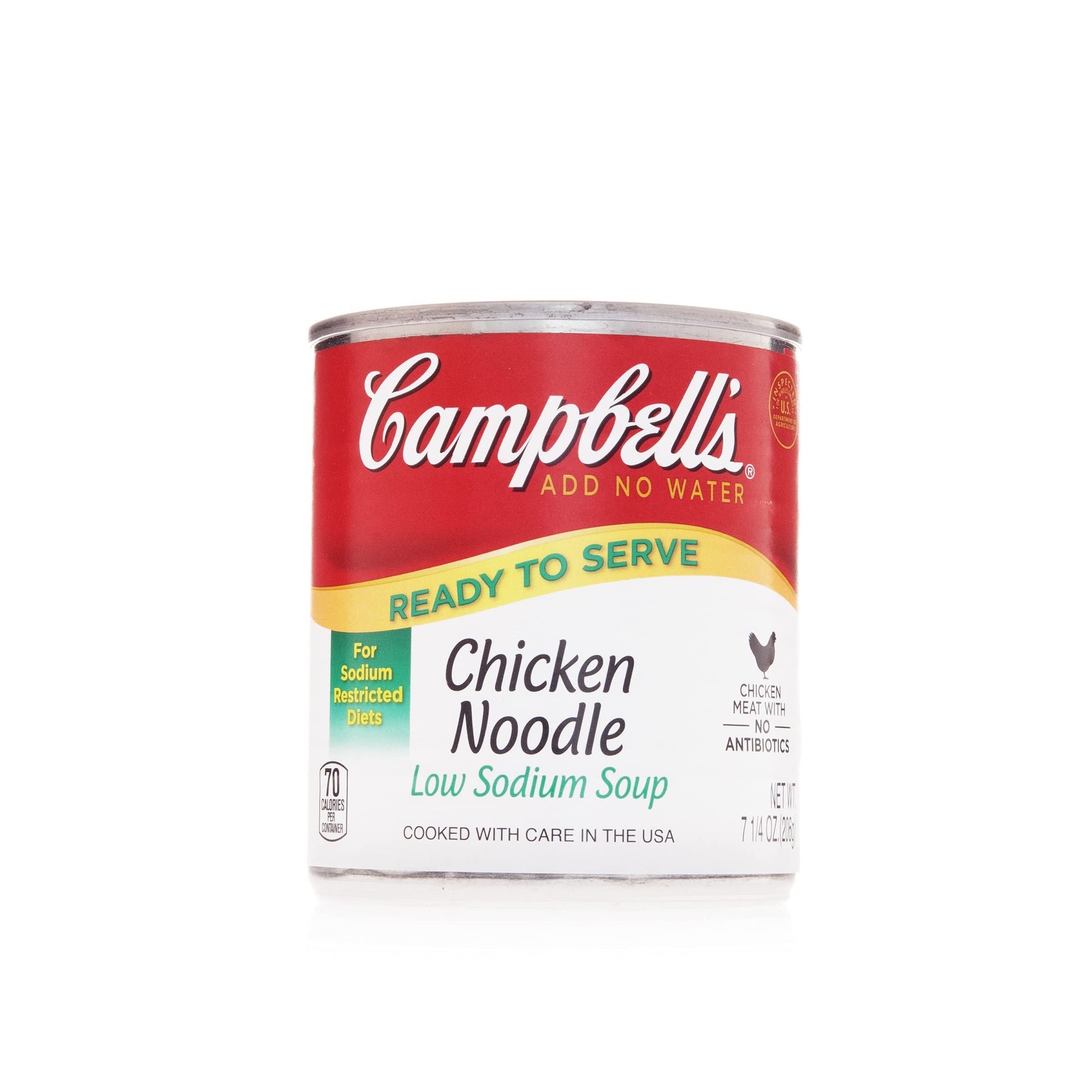 Campbells Classic Low Sodium Chicken Noodle Soup, 7.25 Ounce Cans, 24-Pack