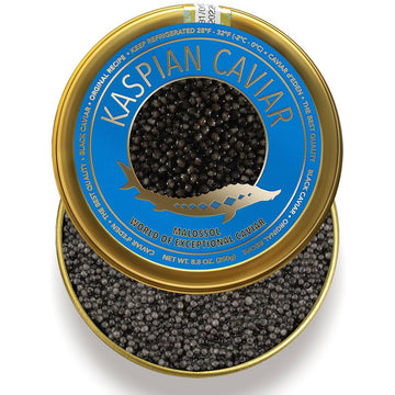 ???????????????????? Kaspian Collection - Premium Osetra Sturgeon Black Caviar - 1.8 Oz / 50 G In Metal Jar - Black Caviar With